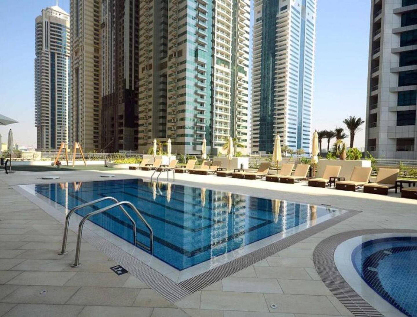דובאי Sea & Palm View Elegant 1 Bedroom Apartment מראה חיצוני תמונה