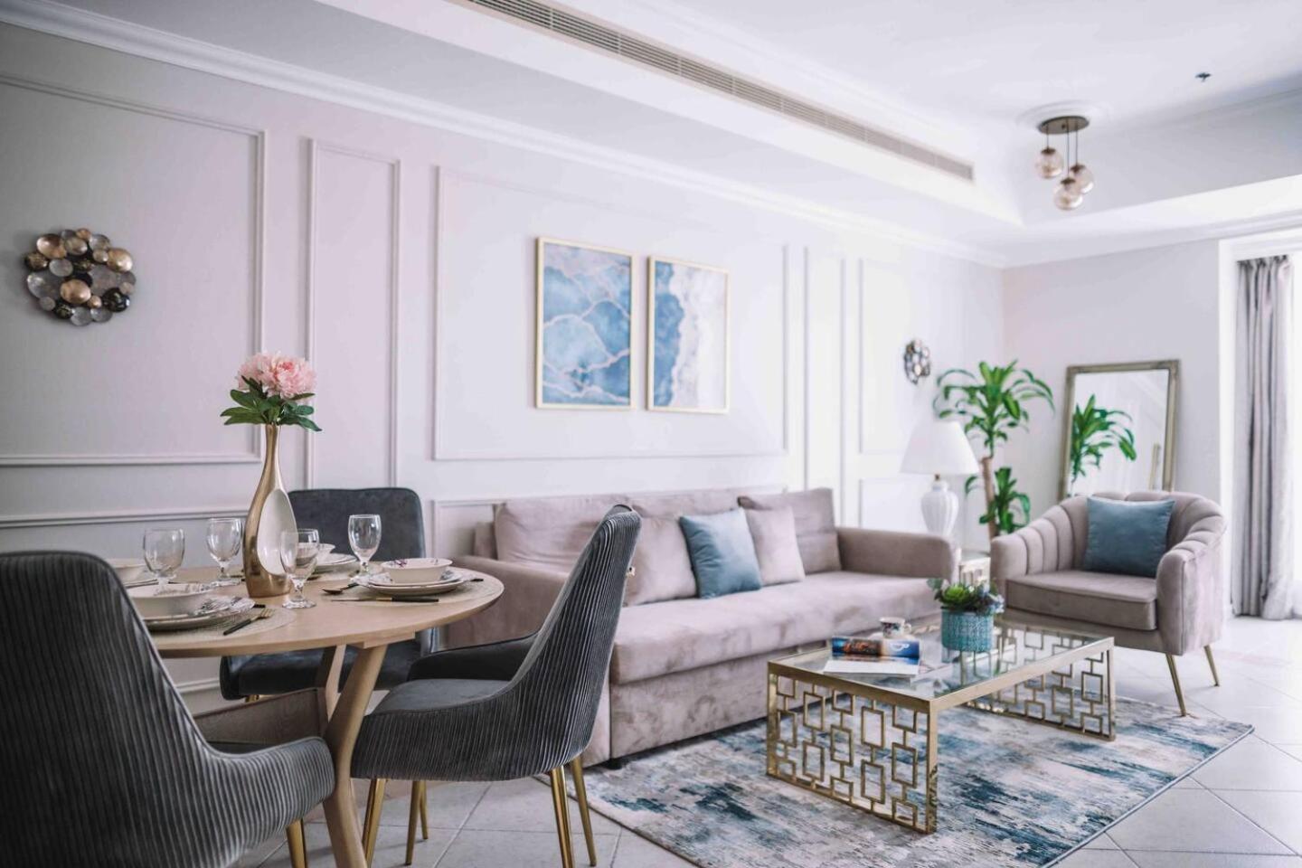 דובאי Sea & Palm View Elegant 1 Bedroom Apartment מראה חיצוני תמונה