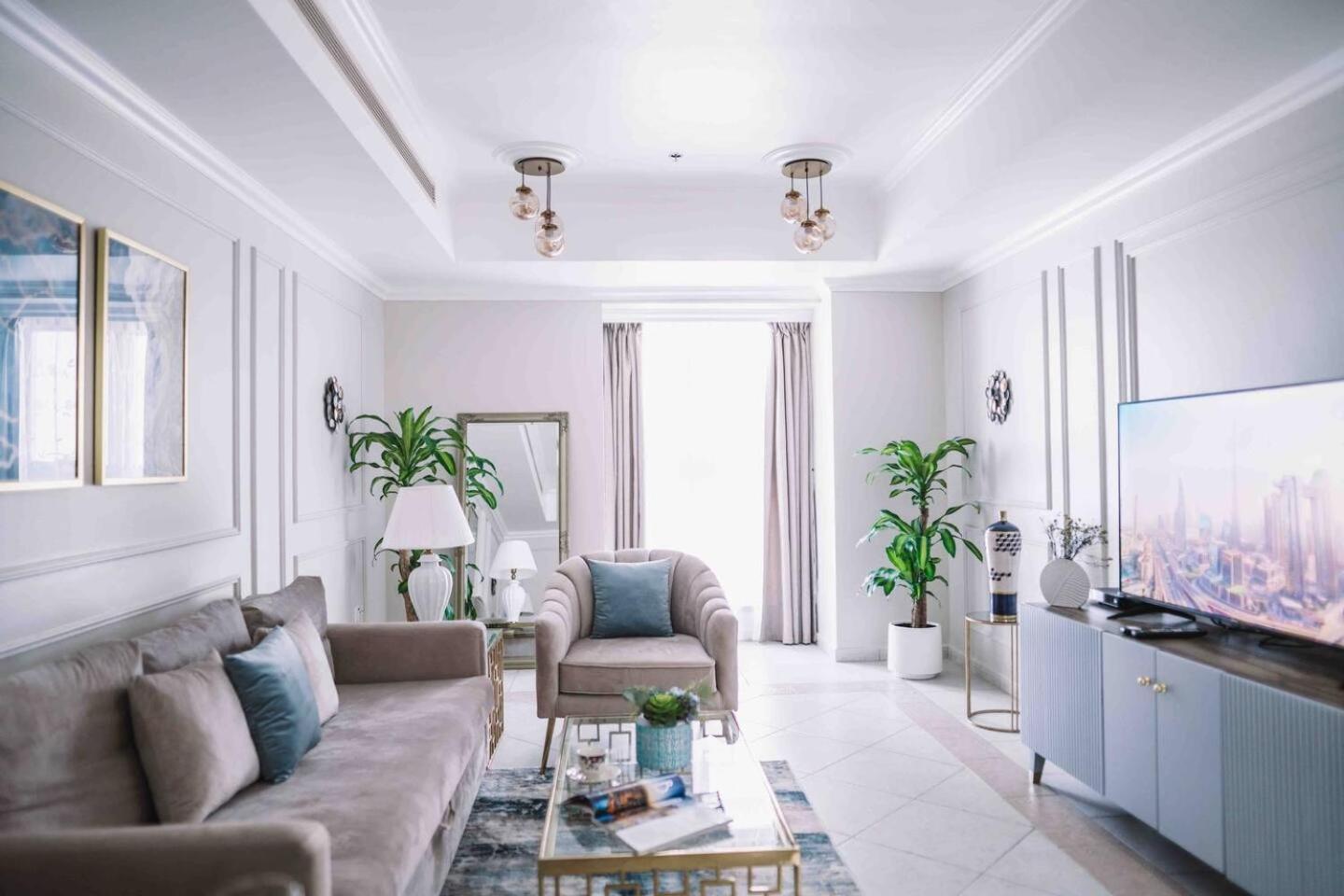 דובאי Sea & Palm View Elegant 1 Bedroom Apartment מראה חיצוני תמונה